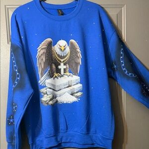 Blue Eagle Graphic Crewneck Sweatshirt